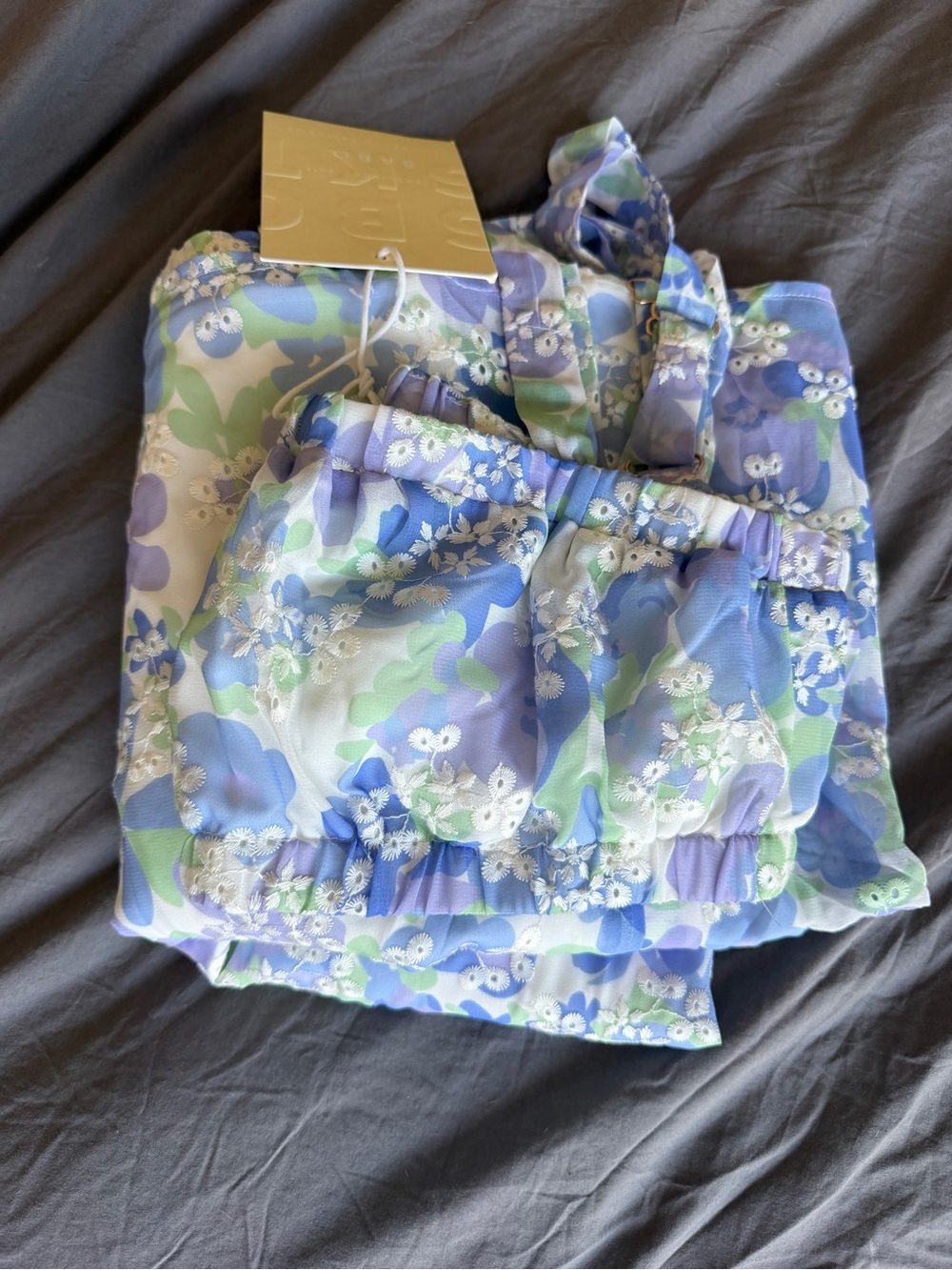 Sabo Skirt Light Blue Floral Maxi Skirt and Top Set - Picture 5 of 5